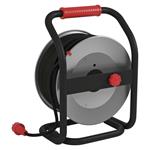 Emos P08440, vonkajší predlžovací kábel na bubne 40 m, 4 zásuvky, čierny, guma-neoprén, 230V, 2,5 mm2