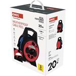 Emos P08520W weatherproof, predlžovací kábel na bubne 20 m, 3 zásuvky, modrý, PVC, 230 V, 1,5 mm2