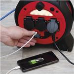 Emos P08520W weatherproof, predlžovací kábel na bubne 20 m, 3 zásuvky, modrý, PVC, 230 V, 1,5 mm2