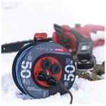 Emos P08550W weatherproof, predlžovací kábel na bubne 50 m, 4 zásuvky, modrý, PVC, 230 V, 1,5 mm2