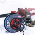 Emos P08550W weatherproof, predlžovací kábel na bubne 50 m, 4 zásuvky, modrý, PVC, 230 V, 1,5 mm2