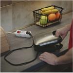 Emos P1212, predlžovací kábel 2 m, 2 zásuvky, s vypínačom, biely, PVC, 1 mm2