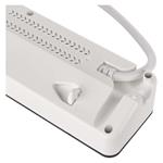 Emos P1412SM GoSmart, predlžovací kábel 2m, 4 zásuvky, s vypínačom, USB, biely-čierny, PVC, 1,5 mm2