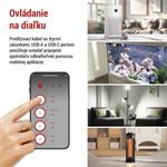 Emos P1412SM GoSmart, predlžovací kábel 2m, 4 zásuvky, s vypínačom, USB, biely-čierny, PVC, 1,5 mm2