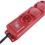 Emos P14151, predlžovací kábel gumový IP44, 4 zásuvky, 5m, 1,5mm2