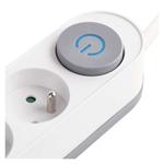Emos P1513PD, predlžovací kábel 3m s USB-A, USB-C, 5 zásuviek, s vypínačom, PVC, biely, 1,5 mm2