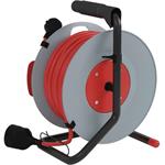 Emos P19125, predlžovací kábel na bubne 25 m, 1 zásuvka, červený, PVC, 230 V, 1,5 mm2