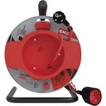 Emos P19125, predlžovací kábel na bubne 25 m, 1 zásuvka, červený, PVC, 230 V, 1,5 mm2