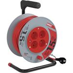 Emos P194151, predlžovací kábel na navíjacom bubne 230V, 4x zásuvka 15m, čierny, 1 mm2