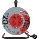 Emos P19420, predlžovací kábel 230V 4x zásuvka 20,0m na navíjacom bubne, oranžový, 1 mm2