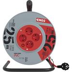 Emos P194252, predlžovací kábel na navíjacom bubne 230V, 4x zásuvka 25m, oranžový, 1 mm2