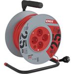 Emos P194252, predlžovací kábel na navíjacom bubne 230V, 4x zásuvka 25m, oranžový, 1 mm2