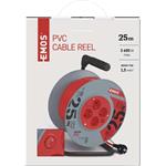 Emos P194253, predlžovací kábel na navíjacom bubne 230V, 4x zásuvka 25m, oranžový, 1,5mm2