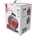 Emos P194253, predlžovací kábel na navíjacom bubne 230V, 4x zásuvka 25m, oranžový, 1,5mm2