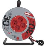 Emos P19430, predlžovací kábel na navíjacom bubne 230V, 4x zásuvka, 30m, oranžový, 1,5mm2