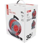 Emos P19430, predlžovací kábel na navíjacom bubne 230V, 4x zásuvka, 30m, oranžový