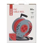 Emos P194504, predlžovací kábel na navíjacom bubne 230V, 4x zásuvka 50m, oranžový, 1,5 mm2