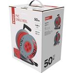 Emos P194504, predlžovací kábel na navíjacom bubne 230V, 4x zásuvka 50m, oranžový, 1,5 mm2