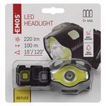 Emos P3536, COB LED + LED čelovka, 220 lm,100 m, 3× AAA