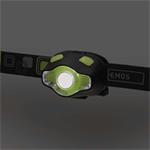 Emos P3536, COB LED + LED čelovka, 220 lm,100 m, 3× AAA