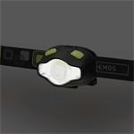 Emos P3536, COB LED + LED čelovka, 220 lm,100 m, 3× AAA