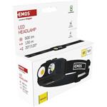 Emos P3542, COB LED nabíjacia čelovka, 500 lm, 130 m, Li-pol 1200 mAh