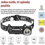 Emos P3544, LED nabíjacia čelovka, 500 lm, Li-Ion 800 mAh