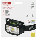 Emos P3546, LED nabíjacia čelovka, 550 lm, Li-Pol 1000 mAh / 3× AAA