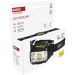 Emos P3546, LED nabíjacia čelovka, 550 lm, Li-Pol 1000 mAh / 3× AAA