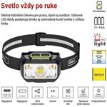 Emos P3546, LED nabíjacia čelovka, 550 lm, Li-Pol 1000 mAh / 3× AAA