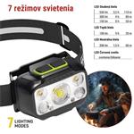 Emos P3546, LED nabíjacia čelovka, 550 lm, Li-Pol 1000 mAh / 3× AAA