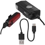 Emos P3923, LED predné + zadné nabíjateľné svietidlo na bicykel P3923, 90 lm