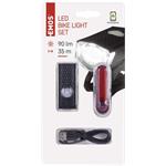 Emos P3923, LED predné + zadné nabíjateľné svietidlo na bicykel P3923, 90 lm