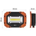 Emos P4113, COB LED pracovné svietidlo, 700 lm, 4× AA