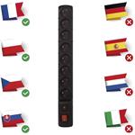 Emos P53899, prepäťová ochrana, 8 zásuviek 1,5 m, čierna