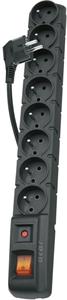 Emos P53899, prepäťová ochrana, 8 zásuviek 1,5 m, čierna