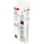 Emos P54013, prepäťová ochrana, 3 zásuvky, 1,5 m, biela