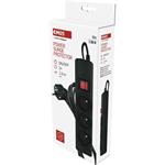 Emos P54014, prepäťová ochrana, 3 zásuvky, 1,5 m, čierna