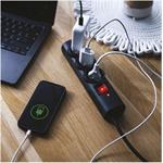 Emos P54014, prepäťová ochrana, 3 zásuvky, 1,5 m, čierna