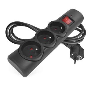 Emos P54014, prepäťová ochrana, 3 zásuvky, 1,5 m, čierna