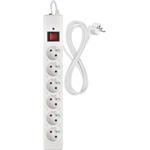 Emos P54015, prepäťová ochrana, 6 zásuviek, 1,5 m, biela