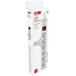 Emos P54015, prepäťová ochrana, 6 zásuviek, 1,5 m, biela