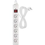 Emos P54017, prepäťová ochrana, 6 zásuviek, 5 m, biela