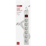 Emos P54017, prepäťová ochrana, 6 zásuviek, 5 m, biela