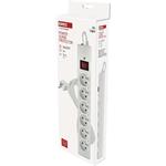 Emos P54017, prepäťová ochrana, 6 zásuviek, 5 m, biela