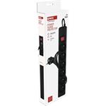 Emos P54018, prepäťová ochrana, 6 zásuviek, 1,5 m, čierna