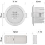 Emos P57103, domový drôtový/bezdrôtový zvonček, vstavaný