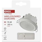 Emos P57103, domový drôtový/bezdrôtový zvonček, vstavaný