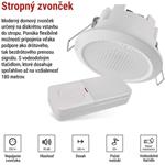 Emos P57103, domový drôtový/bezdrôtový zvonček, vstavaný