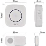 Emos P5736, domový bezdrôtový zvonček na 3× AA